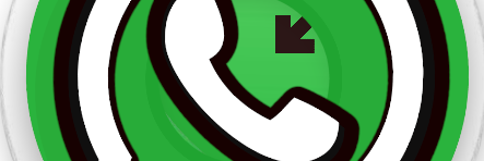 WhatsApp logo: green circular icon with a white telephone handset inside a chat bubble outline.